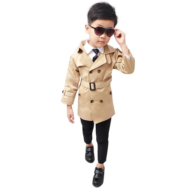 kids tan trench coat