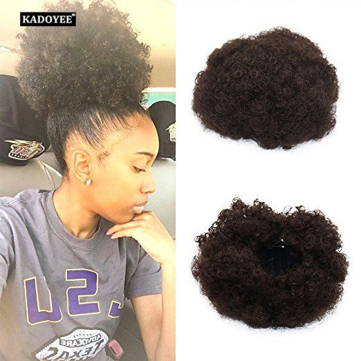 Synthetic Hair Afro Chignon For Kids Small Children Girl Kinky