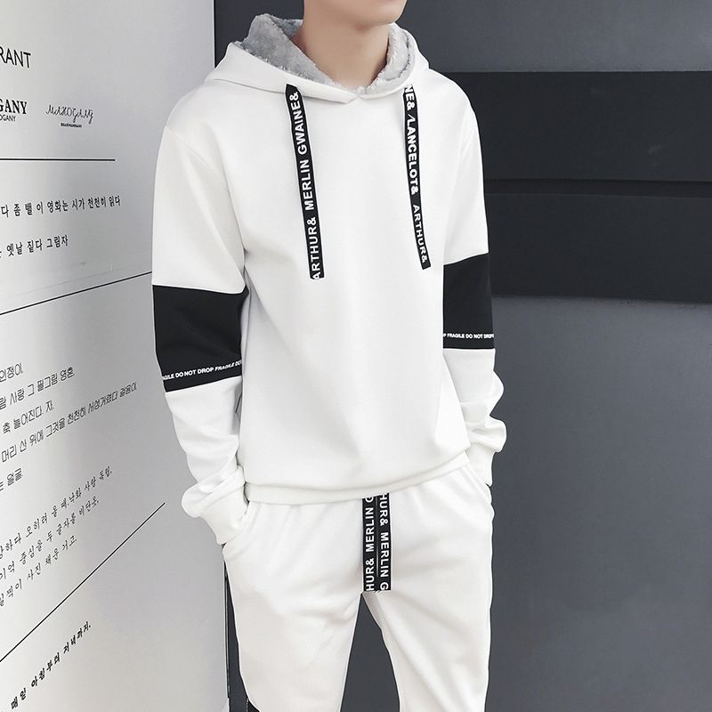 ست سویشرت شلوار ورزشی مردانه - سفید لباس پشم ورزشی - Sports clothes Sports fleece
