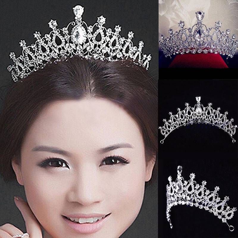 Bridal Wedding Rhinestone Crystal Tiara Hair Band Princess Prom Crown Headband S Bridal Wedding Rhinestone Crystal Tiara Hair Band Princess Prom Crown Headband S