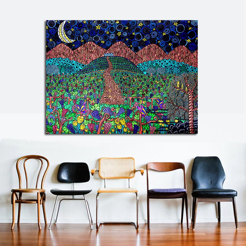 Grosshandel Unter Dem Mond Der Trauben Moderne Wandbilder Fur