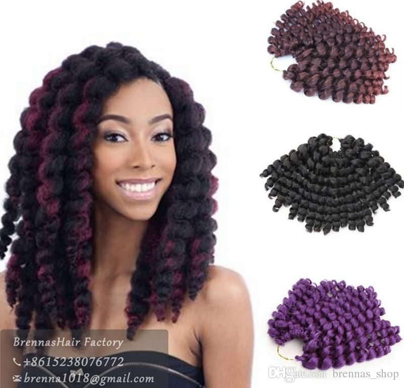 2020 Kanekalon Fiber Jumpy Wand Curl Crochet Hair 20roots Pack