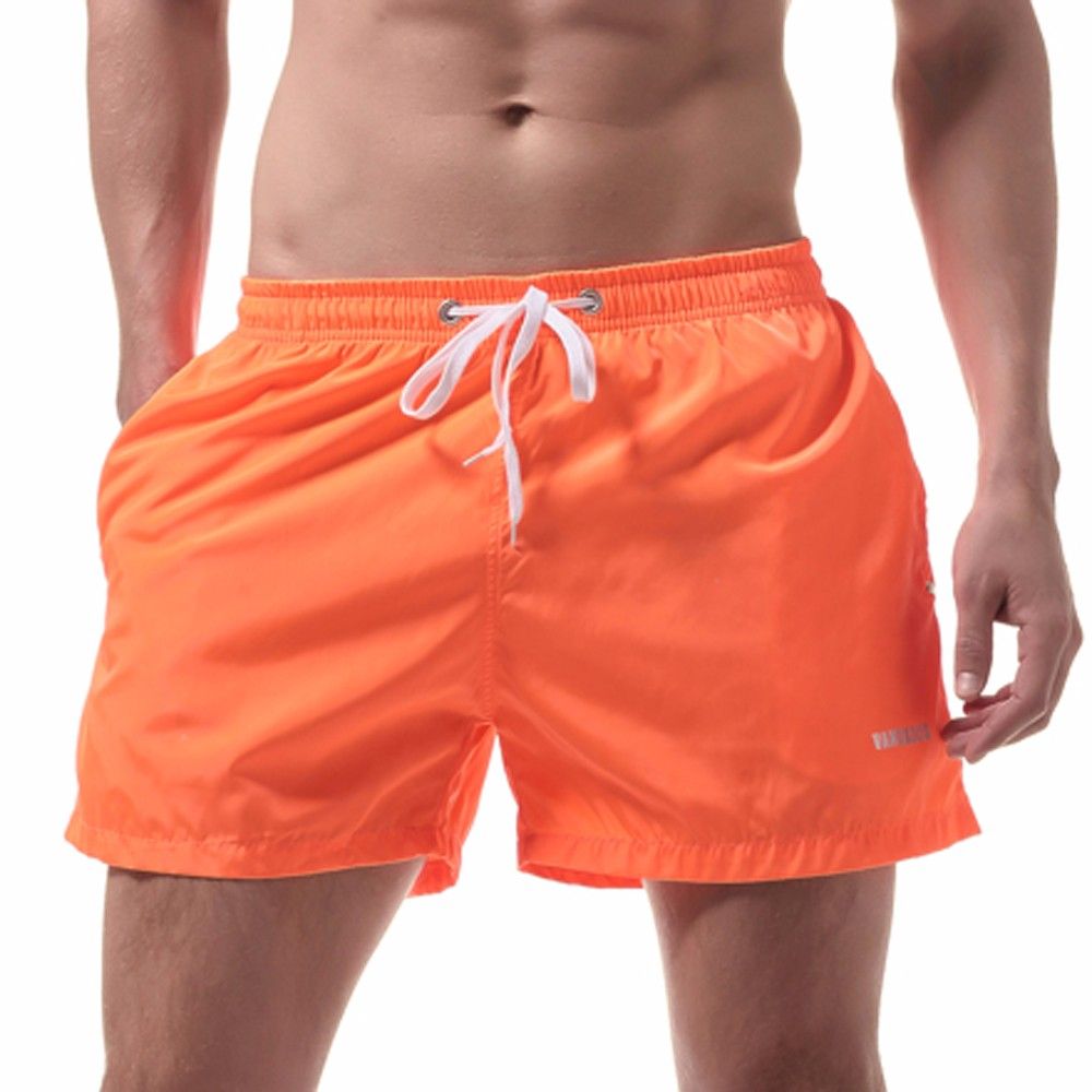 MAZF Beach Shorts Swimwear Swimming Trunks with Mesh Liner Mens Bathing Suits Quick Dry Surf Red M