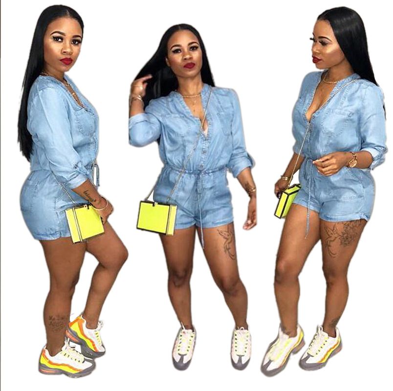 jean short romper