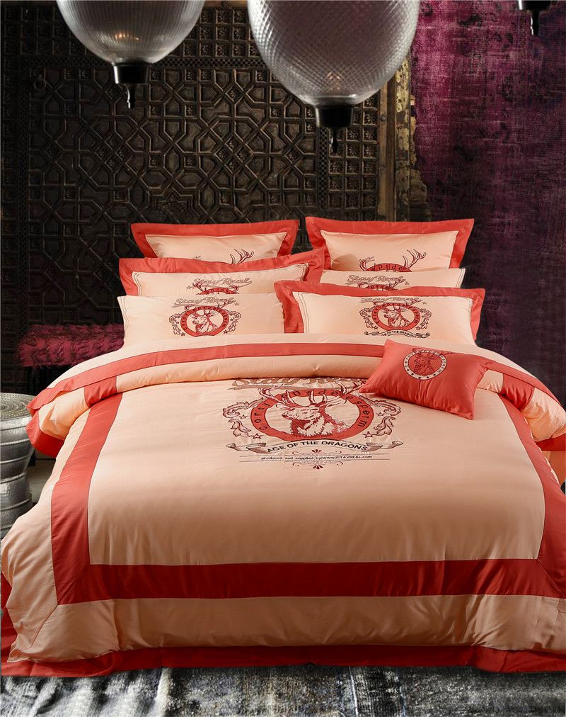 Princess Egyptian Cotton Bedding Set Luxury Tribute Silk Duvet