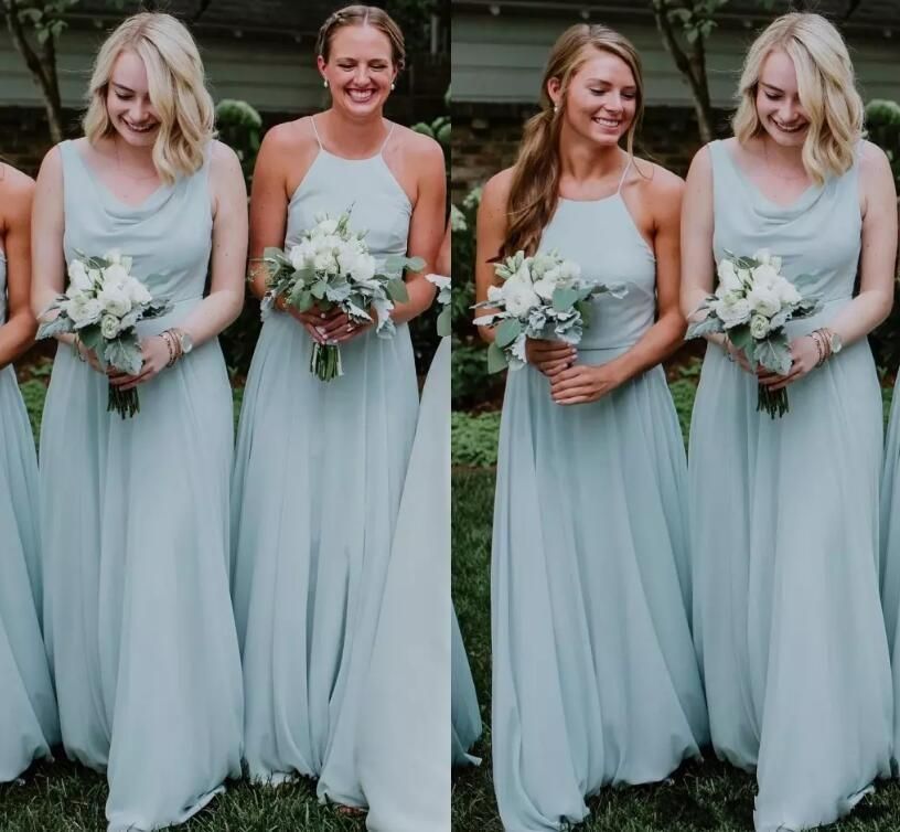 sage chiffon bridesmaid dresses