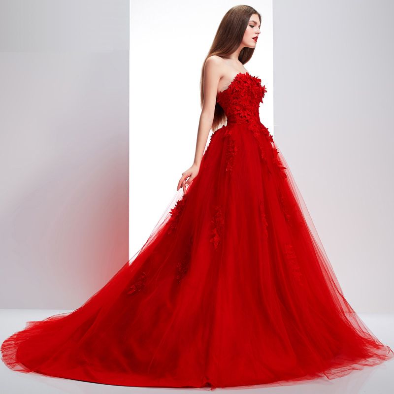 Grosshandel Jane Vini 18 Elegante Rote Abendkleider Lange Spitze Plus Size Prom Kleider Puffy Tull Weisse Damen Formale Party Kleider A Line Abito Sera Von Everhill 178 62 Auf De Dhgate Com Dhgate