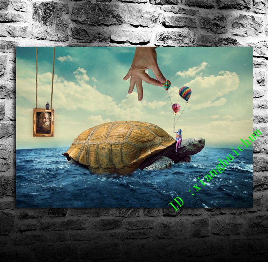 Lienzo Arte Animal Blanco de Sello de bebé Cuadro Enmarcado 30x20/"