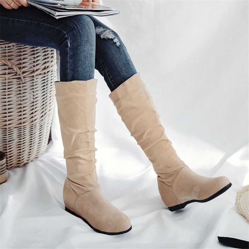 womens suede mid calf boots