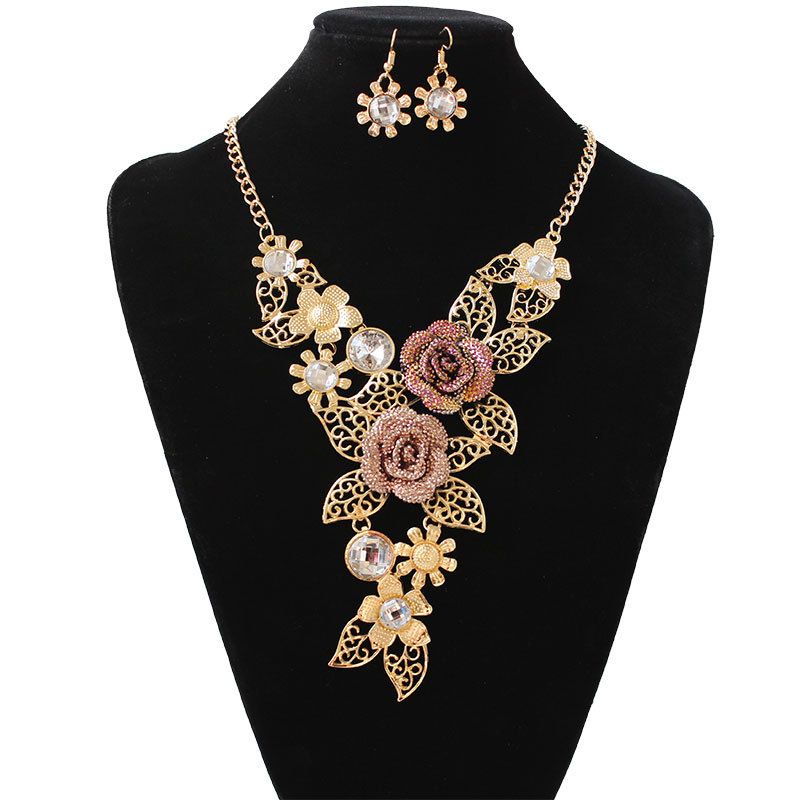 designer gold necklace set