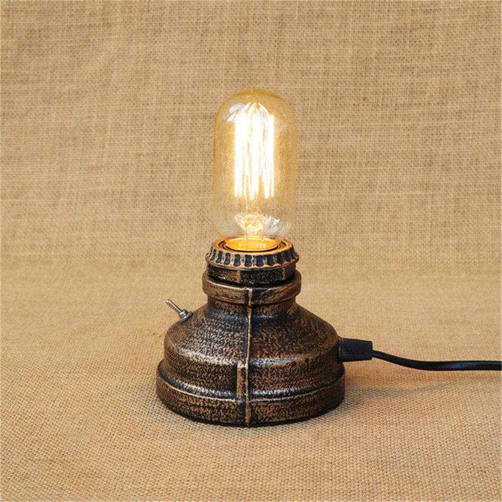 Dekorle Tek Rustik Ampullu Ozel Tasarim Masa Lambasi Fiyati