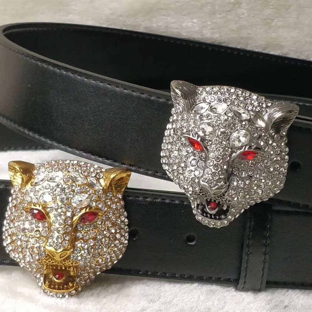 2018 New Belt Brand Designer Belts Copper With Diamond Buckle Belts For