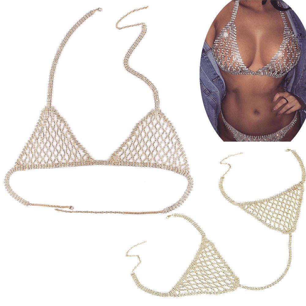 y Bikini Joyas Cadena de diamantes de imitación Sujetador Lencería Har y Bikini Joyas Cadena de diamantes de imitación Sujetador Lencería Har