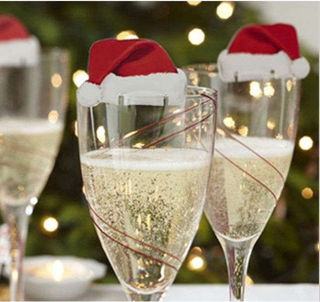 Acquistare Echootime / Caps Buon Natale Babbo Natale Cappello Di Vetro Di  Vino Di Natale Della Decorazione Di Festa Di Natale Capodanno Tavolo  Segnaposto Economico | Consegna Veloce E Qualità | It.Dhgate