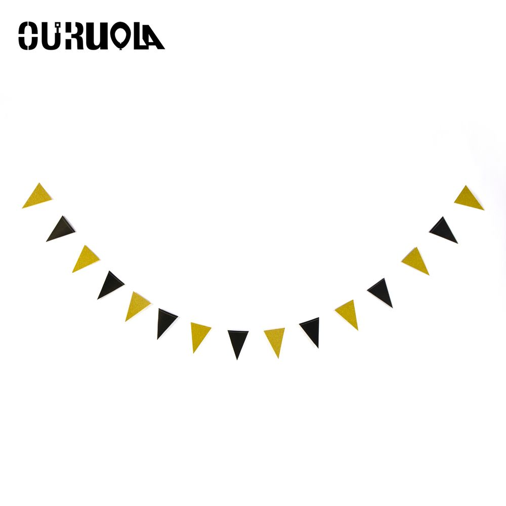 2020 Wholesale Ouruola Wedding Birthday Decoration Paper Flags