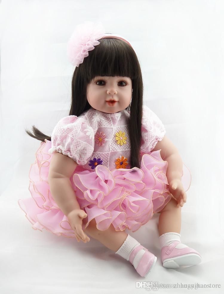 Wholesale New Bebe Girl Reborn Menina De Silicone Menina 50 Cm Doll Straight Hair Princess Babies For Girls Toys Gift Baby Born Dolls From Zhang3344 121 86 Dhgate Com