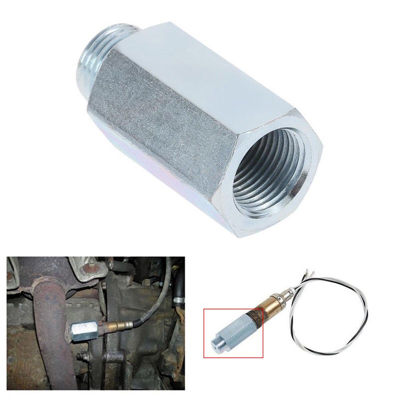 Qiilu O2 Oxygen Sensor Extender Spacer Isolator 2Pcs 45mm M18*1.5 Check Engine Light Eliminator Adapter Silver Oxygen Sensor Adapter Bungs for Exhaust Pipes Qiilu O2 Oxygen Sensor Extender Spacer Isolator 2Pcs 45mm M18*1.5 Check Engine Light Eliminator Adapter Silver Oxygen Sensor Adapter Bungs for Exhaust Pipes