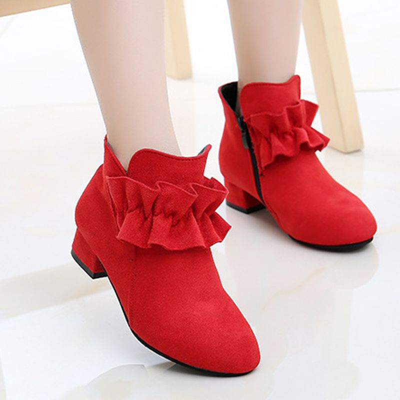 Compra Nueva Moda Para Niños, Niñas Y Niños Tacones Bajos Ruffle Zipper  Party Princess Botines Zapatos Tamaño 27 36 Barato | Entrega Rápida Y  Calidad | Es.Dhgate
