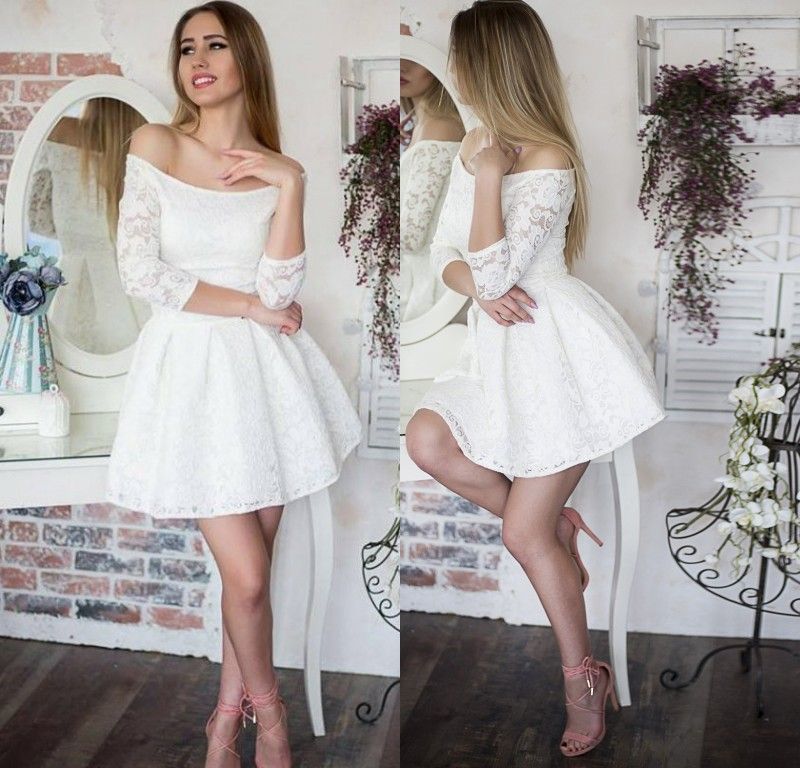white lace graduation dresses