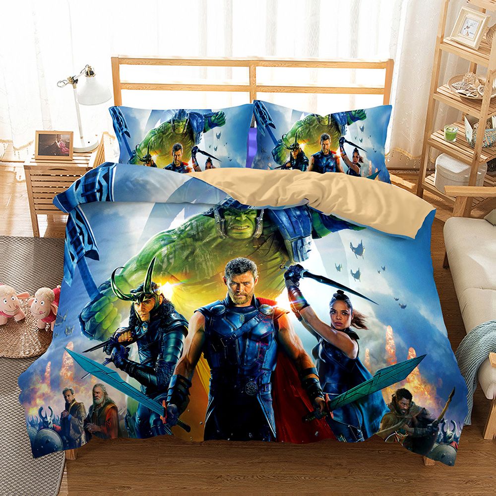 En Iyi Ve En Ucuz Marvel 2018 Thor 3d Baskili Yatak Takimlari Nevresim Yatak Takimlari Thor 3 Chris Hk Deger Hulk Indirimli Dhgate Com