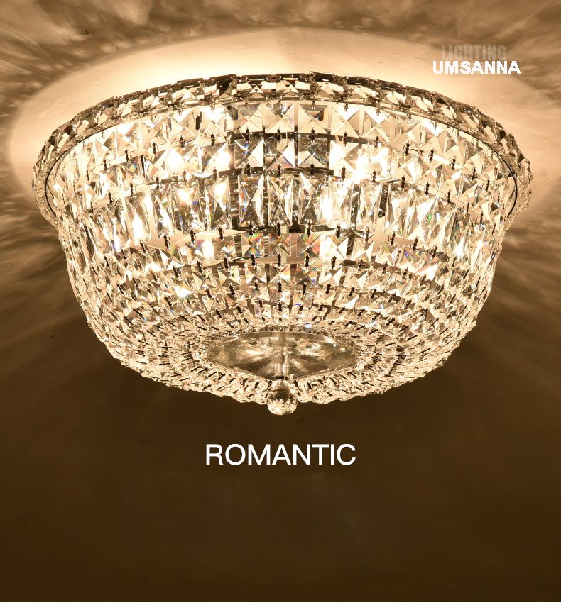 Luces Cristal American Europeo De Romántico Lámparas Accesorio Lámpara Estar De LED De Cristal De Moderno De Casa K9 Techo Sala Compre Techo Salón qAR3L54cj