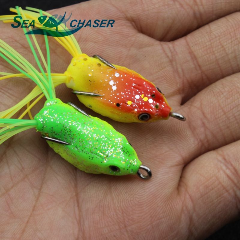 USA Ship!5Pcs Fishing Lures Large Frog Topwater Crankbait Hooks Bass Bait Tackle