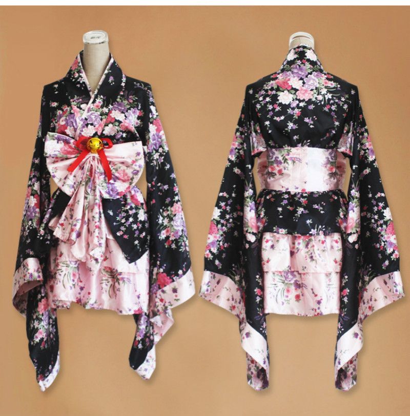 Compre Anime Cosplay Lolita Halloween Fancy Vestido Japonés Kimono Traje  Blossoms Trajes A 40,7 € Del Huangrongguojing1986 | Es.Dhgate.Com