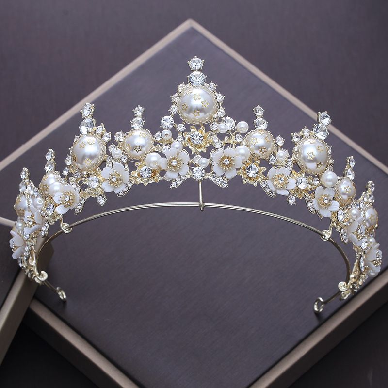 Gold Bridal Hair Comb Wedding Bridesmaid Flower Rhinestone Pin Accessory E33