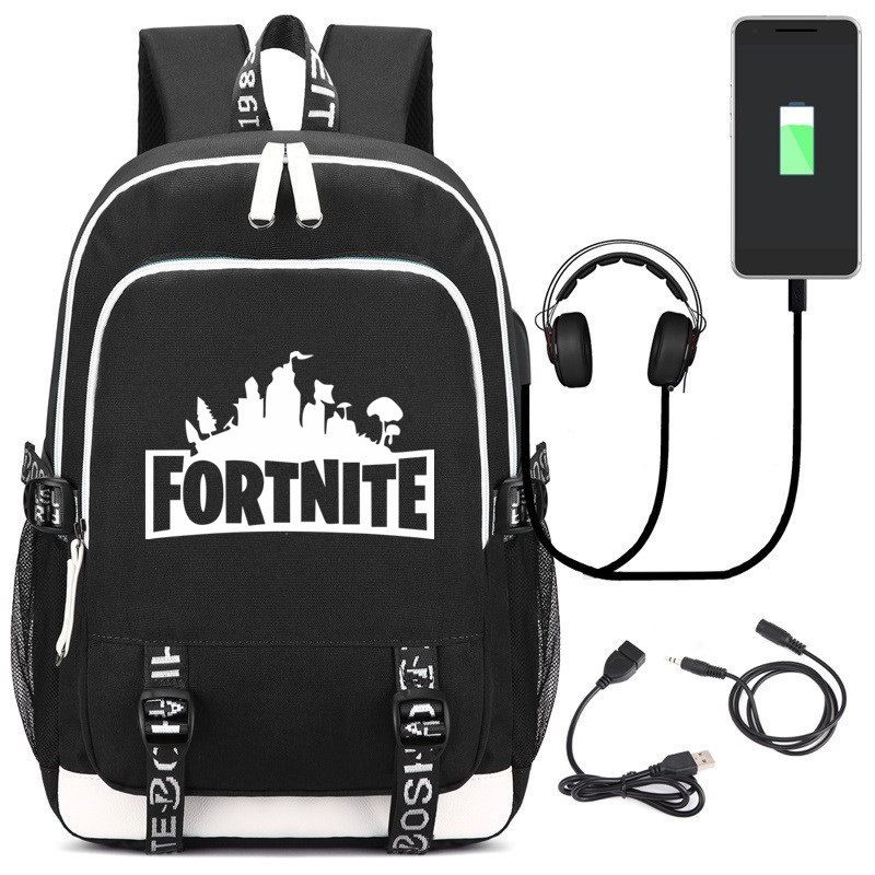 Mochila mochila con puerto de carga USB y de auriculares Mochila escolar Loptop para