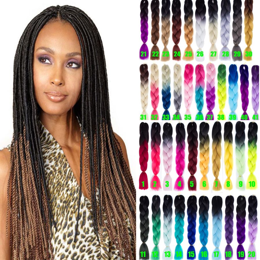 Ombre Xpressions Kanekalon Braiding Hair 24 100g Ombre Gray