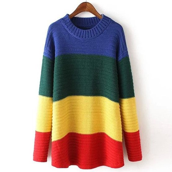 Unif Crayola Sweater Rainbow Color 