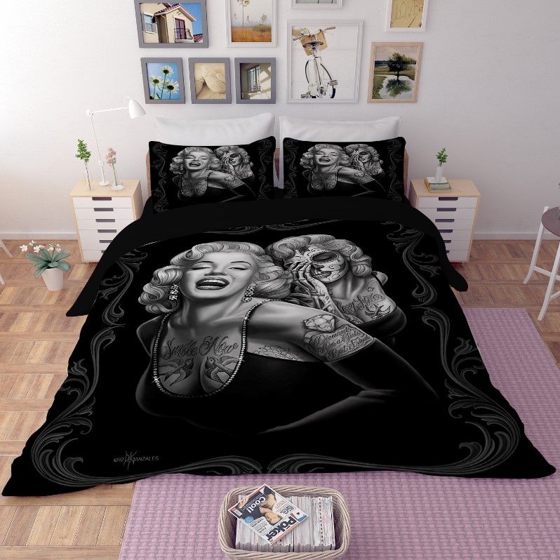 Printed Bedding Set Marilyn Monroe Duvet Cover Set 3d Reactive Bed