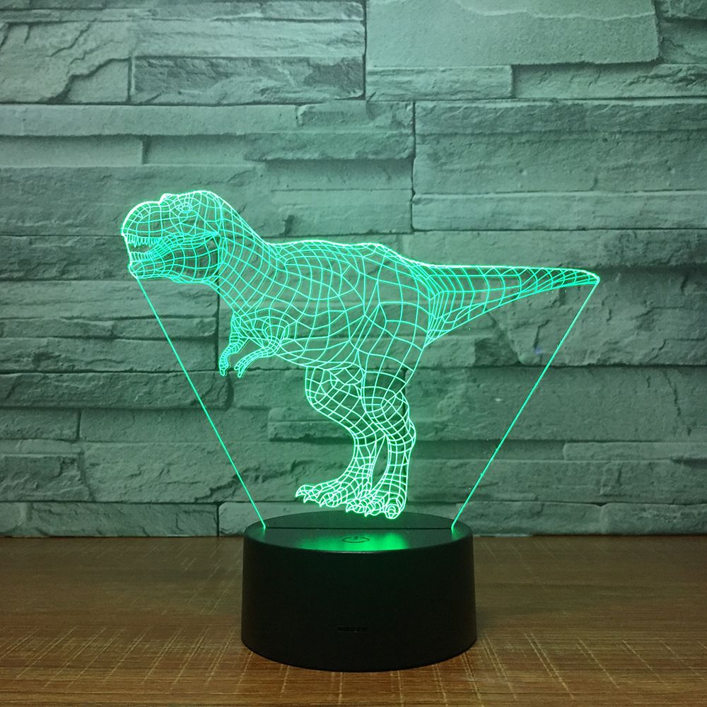 compre dinosaurio 3d lampara led de color azul 7 noche lamparas para ninos tabla del tacto led usb luz nocturna del bebe que duerme luz de la