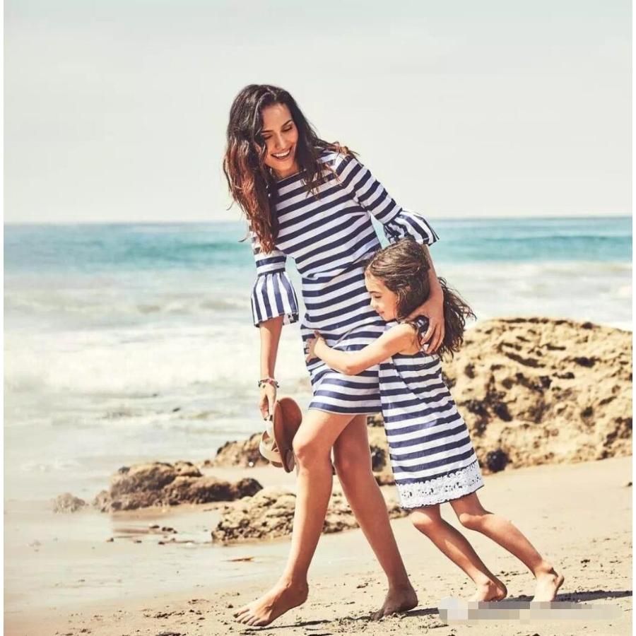 mom and daughter matching beach dresses