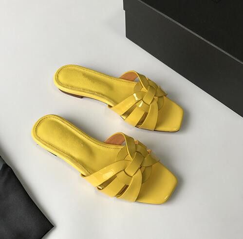 womens yellow slippers