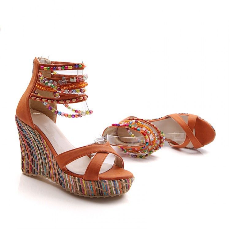 bohemian sandals heels