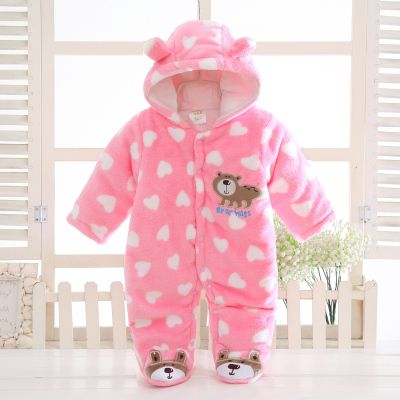 hooded romper baby girl