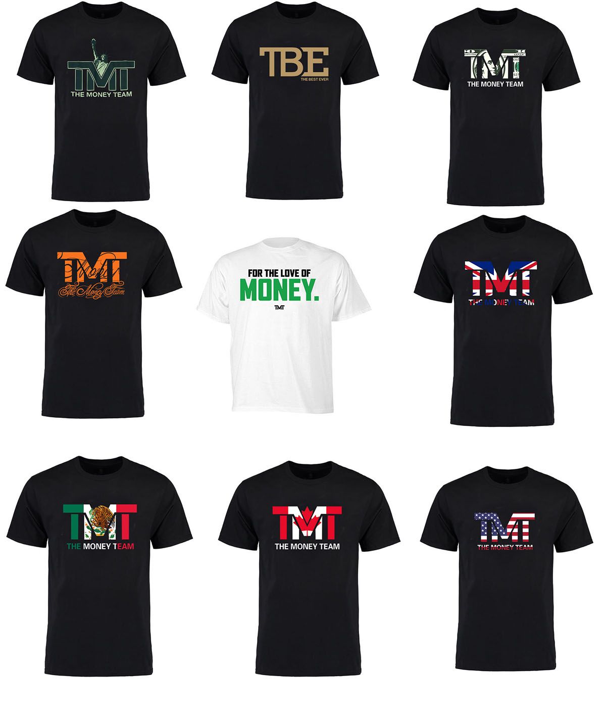 Replenishment Retaliation opportunity The Money Team Floyd Mayweather USA UK CANADA Large Logo Script Shirt TMT logo T-shirt Replenishment Retaliation opportunity The Money Team Floyd Mayweather USA UK CANADA Large Logo Script Shirt TMT logo T-shirt