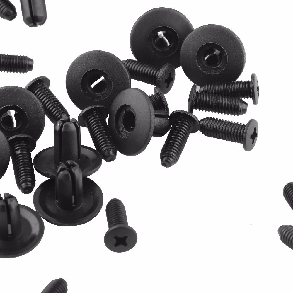 Kimiss nero 100pcs 8/ mm foro rivetti auto Fastener Fender bumper Push clip
