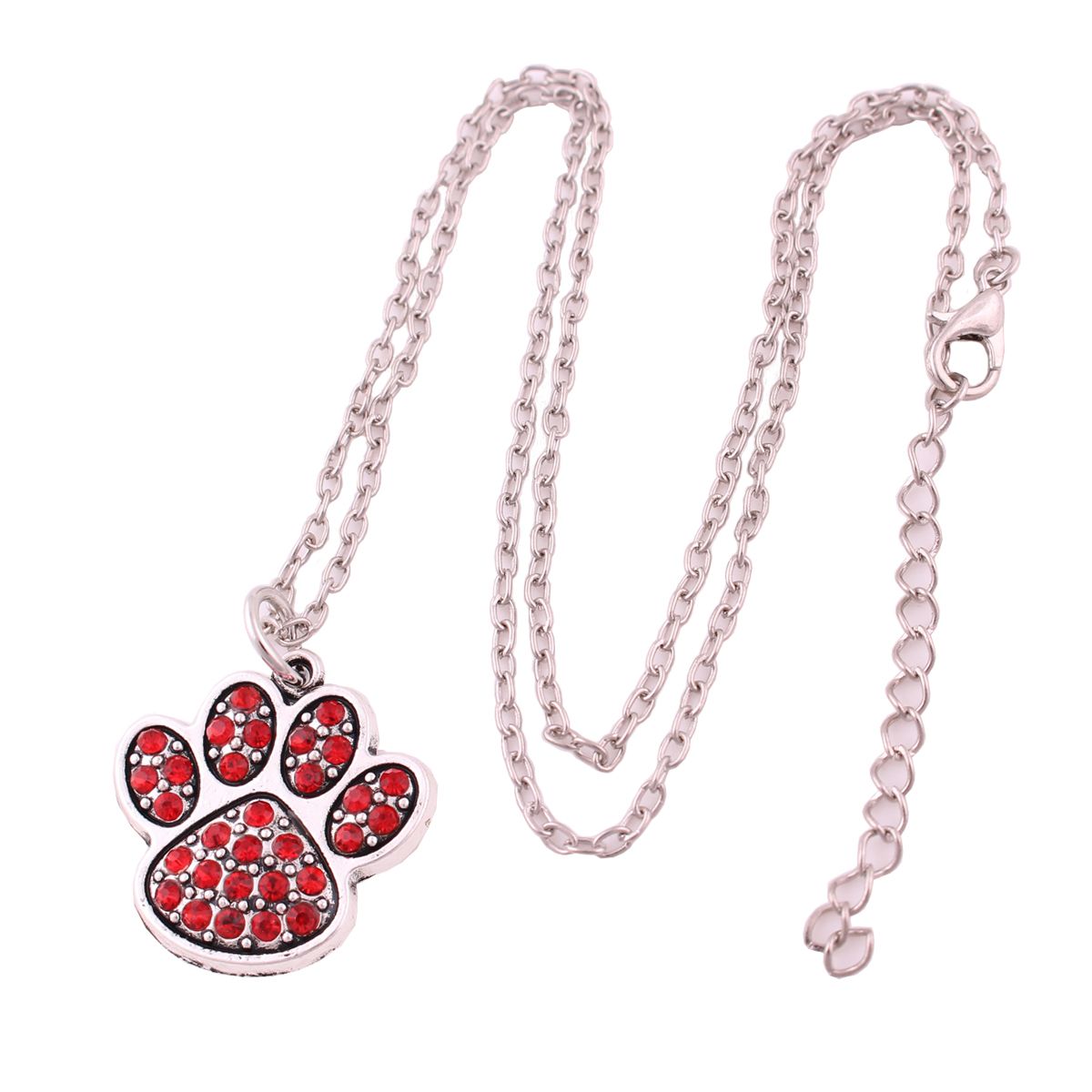 New Jewelry Women Footprint Silver Rhinestone Crystal Chain Necklace Pendant New Jewelry Women Footprint Silver Rhinestone Crystal Chain Necklace Pendant