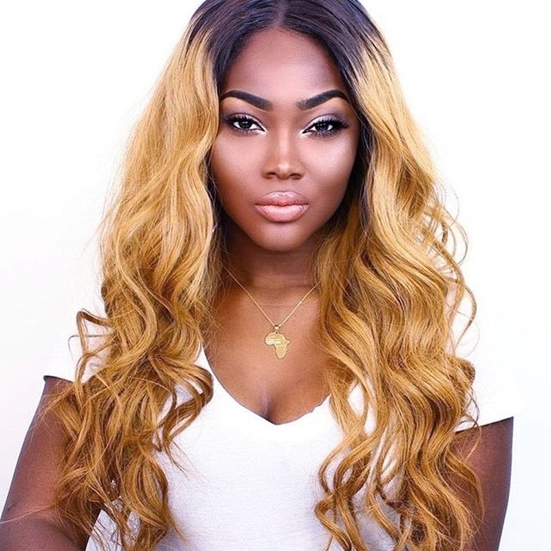 Honey Blonde Lace Front Wig Glueless Full Lace Wigs Human Hair