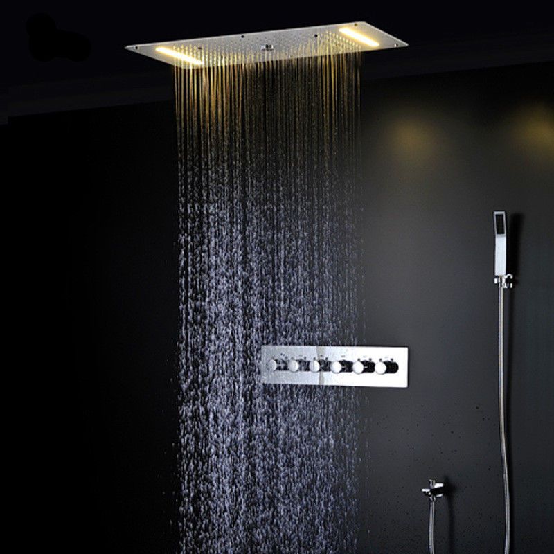 2020 Luxury 600 800mm Large Rain Shower Set Waterfall Remote
