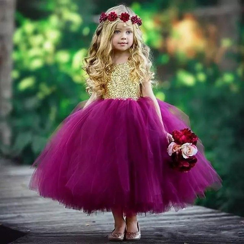girls purple tulle dress