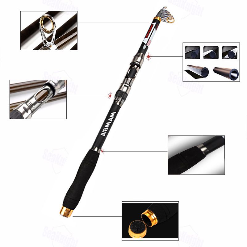 MAMBA CARBON Fiber Fishing Rod Telescopic spinning rods