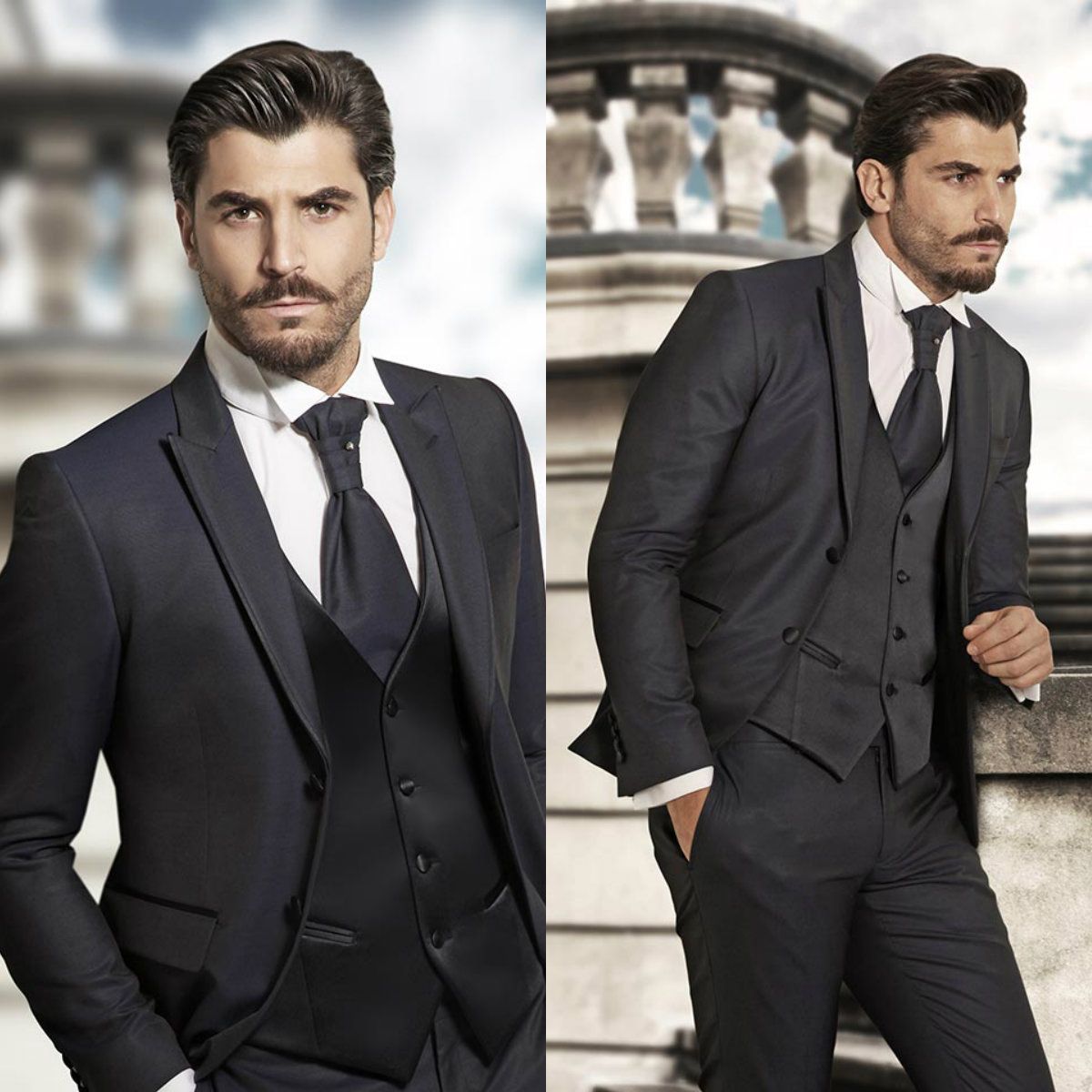 Acquistare Tre Pezzi Black Mens Designer Size Con Risvolto Con Picco Groom  Smoking Matrimoni 2018 Best Man Suits Personalizzati Su Misura Giacca +  Gilet + Pantaloni Economico | Consegna Veloce E Qualità | It.Dhgate