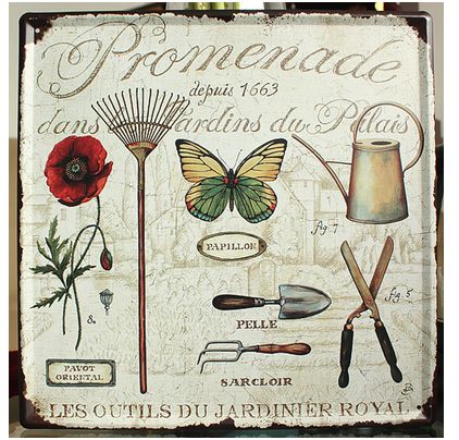 Grosshandel 30x30 Cm Garten Blume Wohnkultur Blechschild Fur Wand