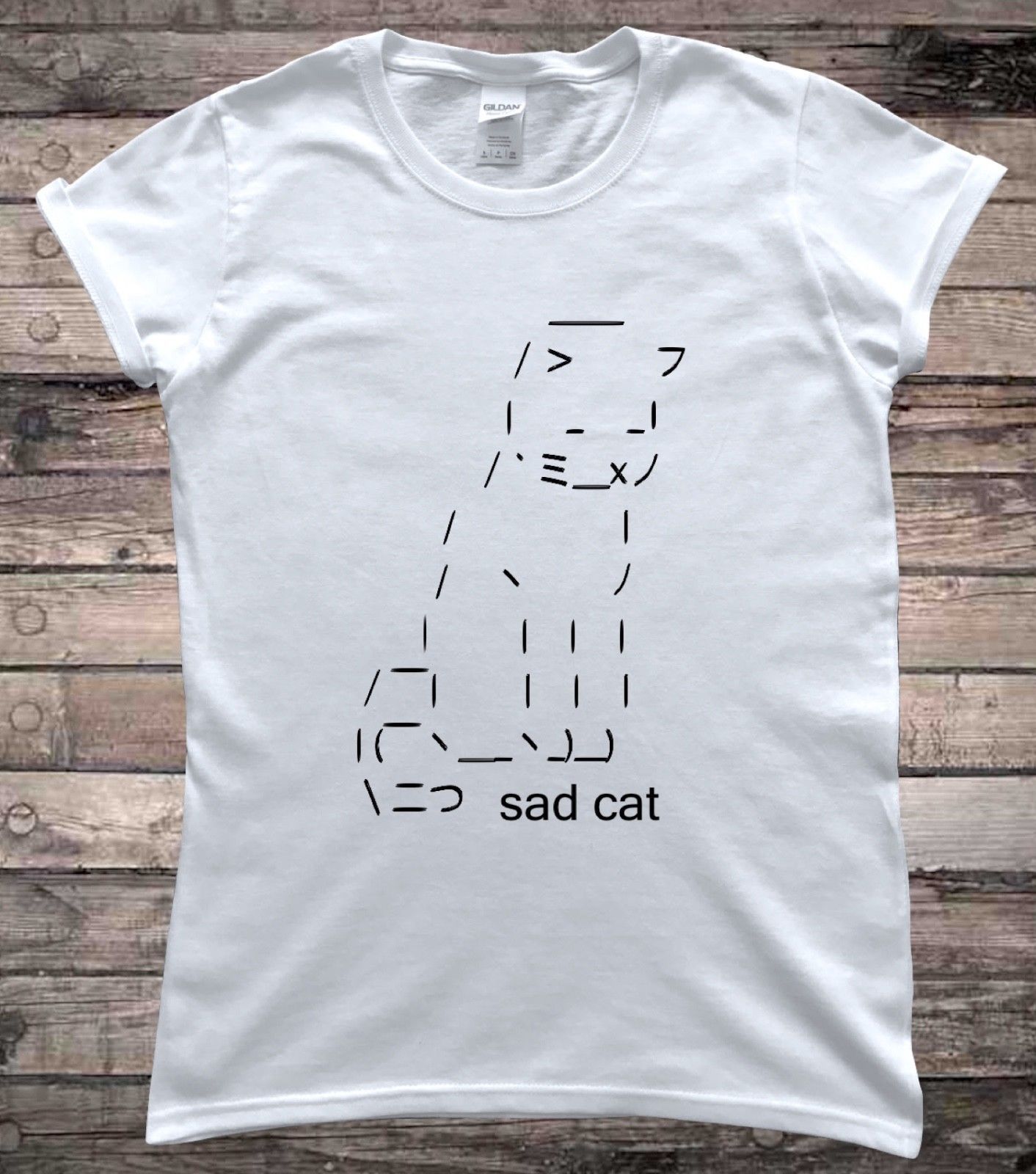 Sad Cat Emoticon Meme Funny Ladies T Shirt Crazy Tee Shirts Online Cool Sweatshirts Online From Bincheng5 12 02 Dhgate Com
