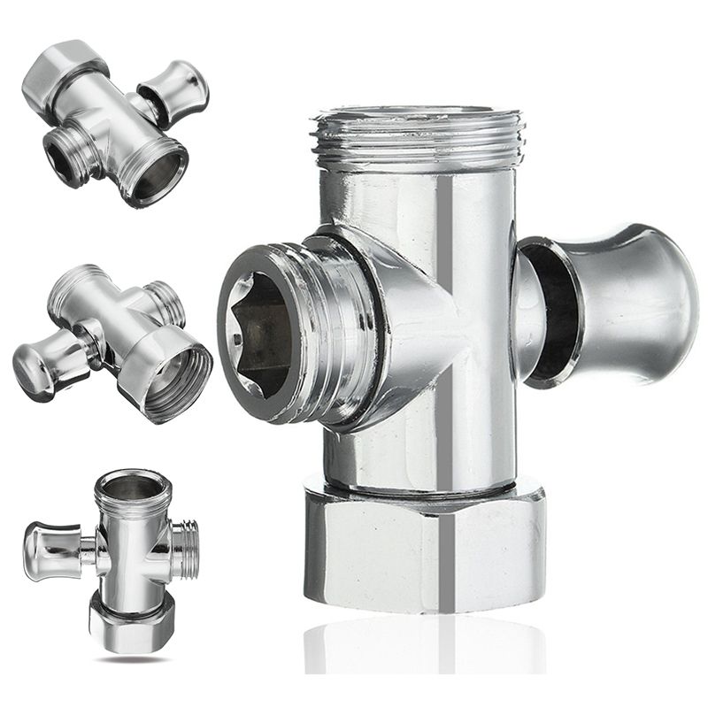 2 Adaptateur for Mettre Le Distributeur Toilettes Bidet Broco Multifonction 3 Way Pomme de Douche Vanne de d/érivation G1