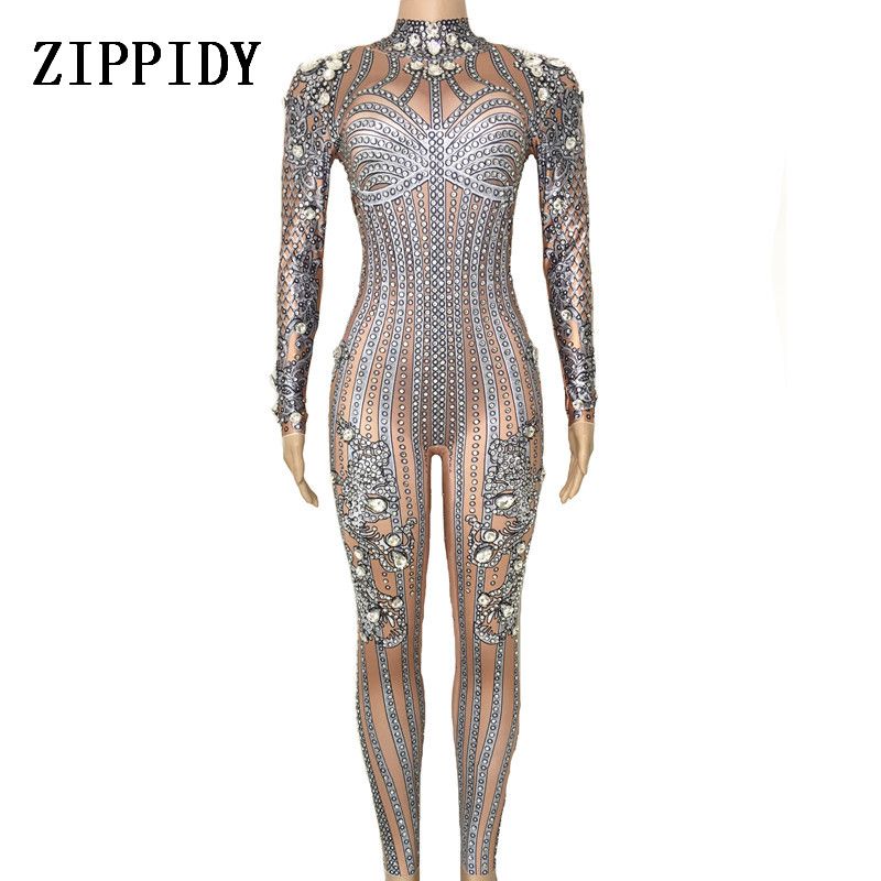 silver sparkly jumpsuit