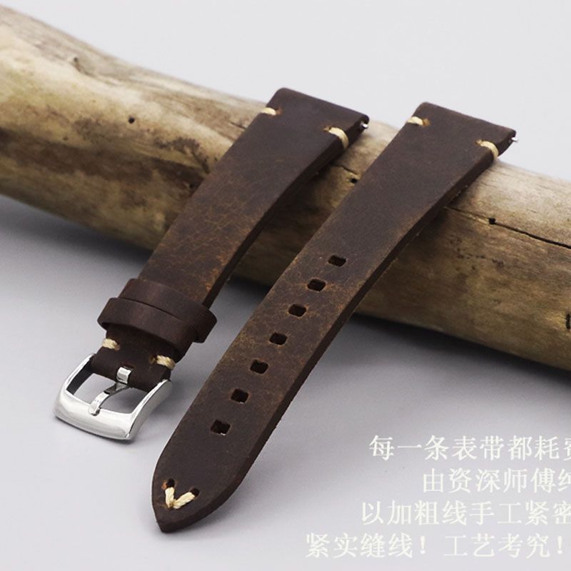Acquistare Cinturini In Vera Pelle 20mm Accessori Orologio Uomo Di Alta  Qualità Vintage Marrone Scuro Cinturino Cingoli Economico | Consegna Veloce  E Qualità | DHgate Italy